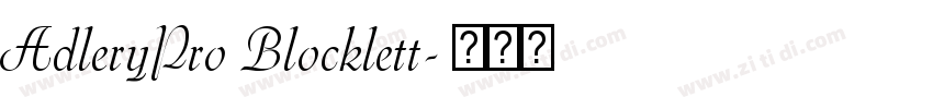 AdleryPro Blocklett字体转换